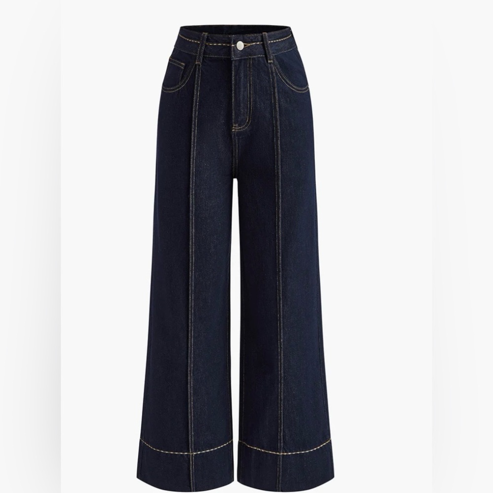 Wide leg denim jeans NWT
